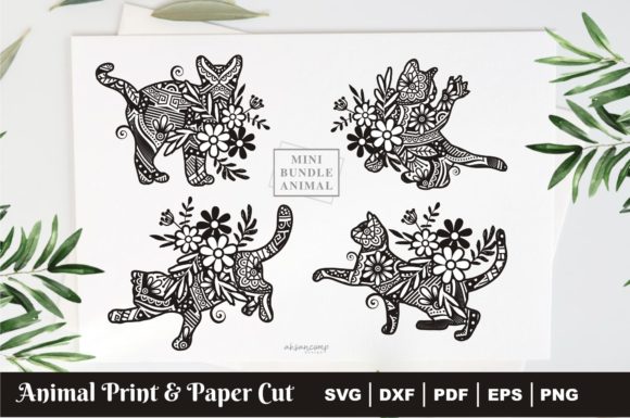 Cat Mandala Paper Cut Print Vector Review