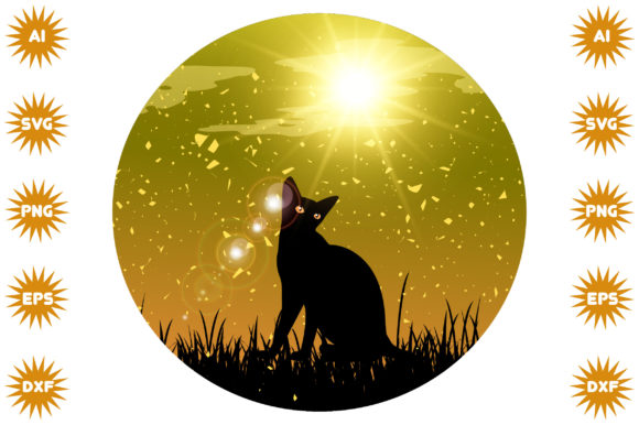Cat Retro Sunset Design Review