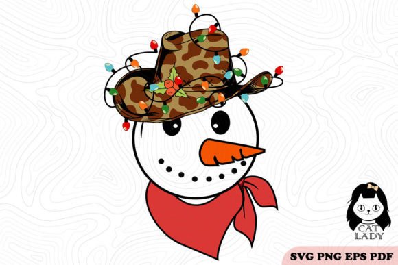 Cowboy Snowman Christmas SVG PNG Review
