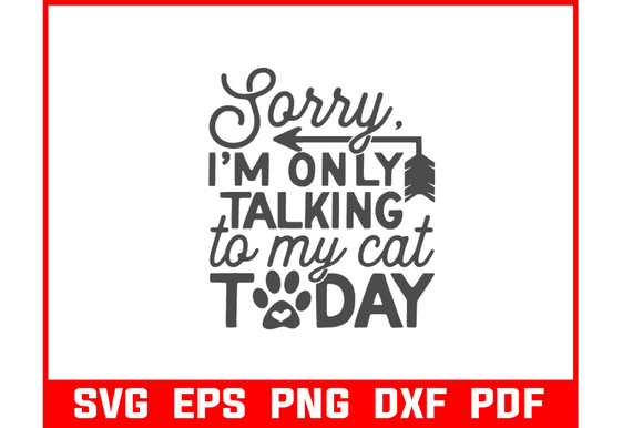 Sorry I Am Only Talking to My Cat Today Embroidery Review