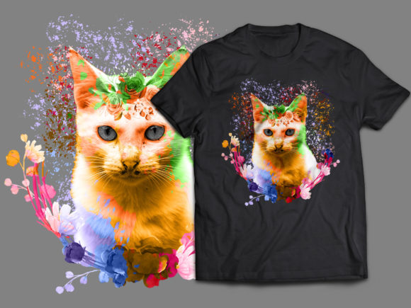Watercolour Cat T Shirt Design Review